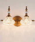 Brass Bathroom Light Fixture Two Light Vanity Lighting With G9 Bulbs Compatible Energy Saving Vintage Style For Modern Bath Decor And Easy Style Upgrade Dope Look, glass shades