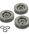 Three Piece 36T Steel Gear Set For Electric Bicycles With 38mm Outer Diameter Compatible With Bafang Motors E Bike Transmission Upgrade And Repair Tough Steel Gears For Smooth Shifting And Long Lasting Performance, three steel gears and clips