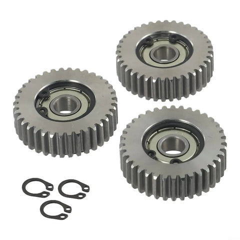 Three Piece 36T Steel Gear Set For Electric Bicycles With 38mm Outer Diameter Compatible With Bafang Motors E Bike Transmission Upgrade And Repair Tough Steel Gears For Smooth Shifting And Long Lasting Performance, three steel gears and clips