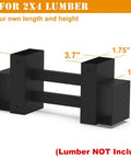 Outdoor Firewood Rack Brackets Kit For Quick Wood Piling And Storage Adjustable Log Stacking Stand For 2x4 Lumber Black
