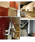 Silent Hydraulic Translation Door Hinge with Space Saving Flip Up Design for Upper Cabinets in different kitchen setups