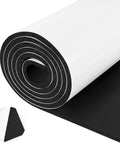 Heavy Duty Neoprene Foam Sheet With Reliable Grip Backing 1/4 Inch Thick 12 By 59 Inches closed cell rubber roll image showing roll and shiny finish.