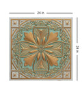 From Plain To Beautiful In Hours 24x24 PVC Ceiling Tile For Lay-In Or Glue-Up 40 Sq Ft Coverage Arabian Green design