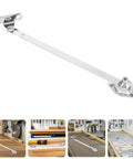 Heavy Duty Lid Stay Hinges Twin Pack With Soft Down And Slow Open Door Action shown on kitchen cabinet.
