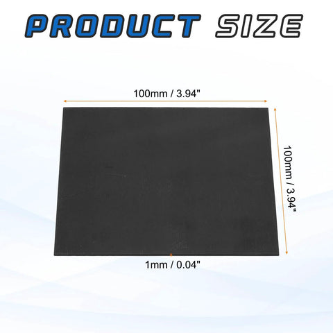 Rectangular Graphite Block Ingot Sheets 100x100x1mm High Purity Electrode Plates For Melting Casting And Electrolysis Pack Of 5