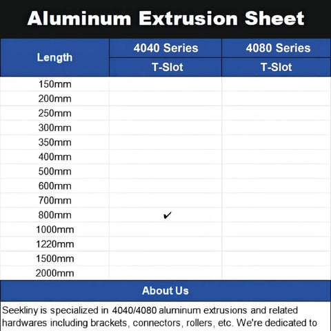4 Pack 4040 Aluminum Extrusion T Slot 800mm Silver With 40x40 T Slotted Framing European Standard Anodized Linear Rail For 3D Printer Builds CNC Projects And DIY Machine Frames, 800mm selected