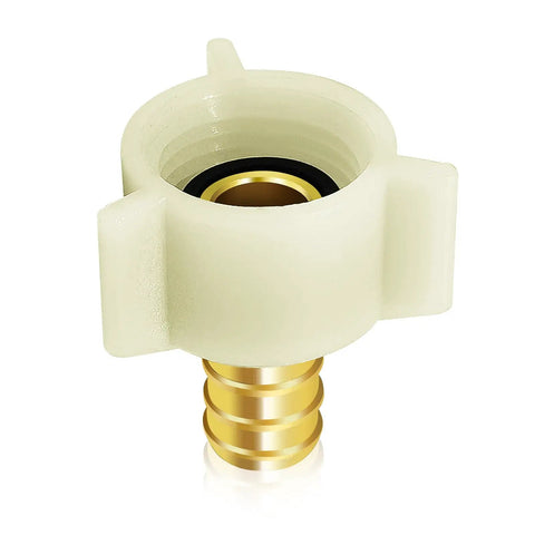 Six Pack PEX Swivel Adapters 1/2 Inch To 1/2 Inch Female NPT Brass Crimp Fittings For RV Plumbing PEX Faucet Connector Flexible Leak Free Pipe Connection Kit, brass fitting