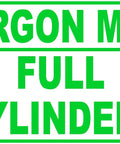 Big Time Visibility Argon Mix Gas Cylinders Safety Sign - 8x12 Inch Aluminum Warning Plaque For Factory Floor Lab Industrial Chemical Storage And Equipment Areas