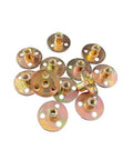 1/4-20 Brad Hole Tee Nut For Wood Furniture, 3-Hole Iron Plate T Nut With Zinc Plated Carbon Steel Round Base, 12 Pack