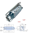 Concealed Installation Door Hinge For Hidden Cabinets And Electrical Boxes, durable metal, smooth quiet swing, with diagram