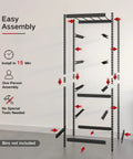 Heavy Duty 5 Tier 27 Gallon Tote Storage Rack Organizer For Garage And Warehouse, Adjustable steel frame shown in assembly view
