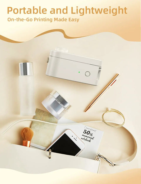 Portable Bluetooth Label Maker Straight Up Game Changer For Home Office And Storage Dope Rechargeable Label Printer With Waterproof Tape Rolls on desk.