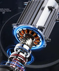 Close-up of electric motor inside an advanced cleaning machine showcasing detailed components and design.