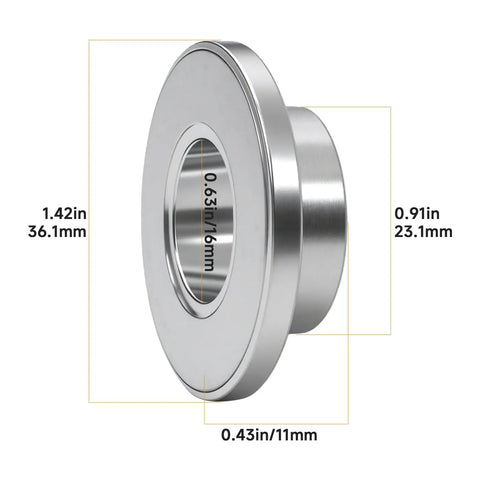 Two Pack Inner Clamp Washer For Circular Saw Blade Clamp Replacement For DeWalt DC300 DC310 DC390 Series dimensions view