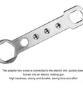 Heavy Duty Rivet Gun Adapter Kit With Four Interchangeable Heads For 2.4mm To 4.8mm Blind Rivets Makes Fastening Tasks Total Cinch Thanks To Durable Alloy Steel Construction That Stands Up To Heavy Use. alloy steel wrench adapter