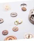 Gold 14 Piece DIY Clock Parts Kit For Metal Quartz Clock Repair Includes Nuts Washers Lock Washers Locknuts Easy Install