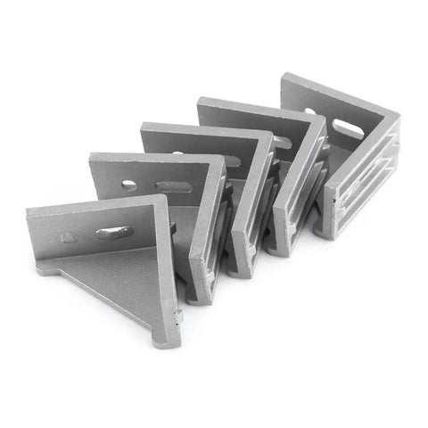 Heavy Duty Aluminum Alloy L Shape Corner Bracket Right Angle Brace 58x58mm Durable Reinforcement For Doors And Furniture 5 Piece Set