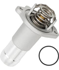 Heavy Duty Aluminum Thermostat Housing Assembly Bolt Right In Replacement For Chevy Colorado And Gmc Canyon 2004 2012 Hummer H3, includes O-ring.