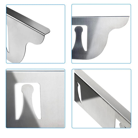 Detailed view of Stainless Steel Stove Gap Covers 2 Pack, Heat Resistant Kitchen Gap Filler, highlighting the brushed finish.