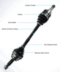 2 Pack Front CV Axle Shaft Assembly For Toyota Yaris 1.5L 2006 2007 2008 2009 2010 2011 2012 2013 2014 Driver And Passenger Side NCV69451 NCV69452 66 5277 66 5278 OEM Compatible, black axle shaft