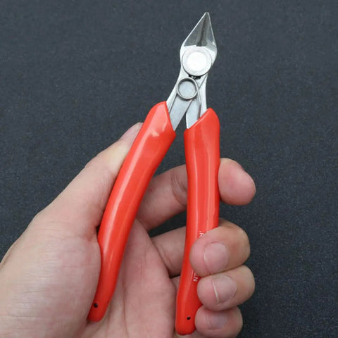 Two Pack Stainless Steel Wire Cutter Pliers With Sharp Nose For Easy Wire Cutting And Stripping in hand