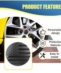American Flag Wheel Hub Center Caps 56mm Universal for Cars Trucks SUVs, close-up of black flag cap with protection features.