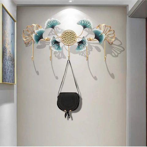Super Slick Wall Mounted Coat Rack Keeps Entryway Looking Fresh Iron Hooks Hold Coats Bags Scarves Hats Built Tough Zero Sweat Setup, decorative design with bag.