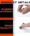 1/64 Scale Diecast Car Wheels And Tires Set Mixed Random Realistic Wheel Rims With Printed Detail held by fingers