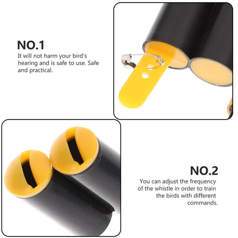 Close-up of Two Pack Pigeon Training Whistles for Birds, Adjustable Frequency, Lightweight Pro Bird Training Tools.
