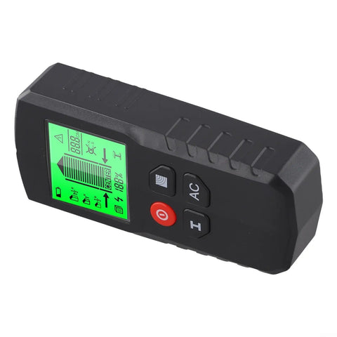 5-in-1 for stud Finder Wall Scanner Deep Scan AC Wire 5-in-1 with green display and buttons for easy operation.