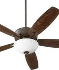 Breeze Collection 52 Inch Five Blade Ceiling Fan With Two Bulb Light Fixture Oiled Bronze Finish Three Speed Reversible Motor