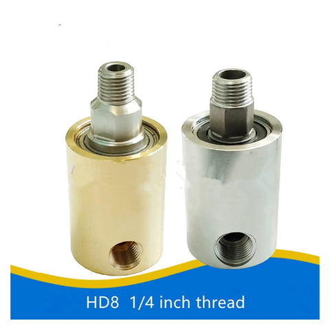 1/4 Inch Rotary Joint Swivel Connector For Water Air Oil With 360 Degree Rotation Brass Universal Union Left Thread Workhorse For Machinery And Rotating Equipment, brass and silver