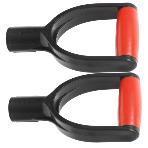 Two Pack D Shaped Shovel Handle Replacement With Grippy Comfort Grip For Spades And Garden Tools, Easy Install