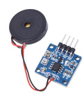 Two Pack Piezo Vibration Sensor Module 5V DC Analog Digital Output With Adjustable Sensitivity for DIY electronics projects, 20x20mm module with wires