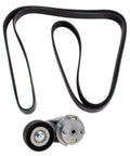 Heavy Duty Serpentine Drive Belt Tensioner Component Kit Compatible With 2007 To 2011 Jeep Wrangler For Slick Operation And Rock Solid Performance No Belt Slipping Whining Noise Keeps Ride Smooth As Silk DIY Install Save Cash At Home Today, serpentine belt and tensioner assembly