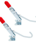 Two Pack J Hook Toggle Clamp Set, Heavy Duty Toggle Latch Clamp With Adjustable 375 LB Capacity, Pull Draw Quick Latch, Steel