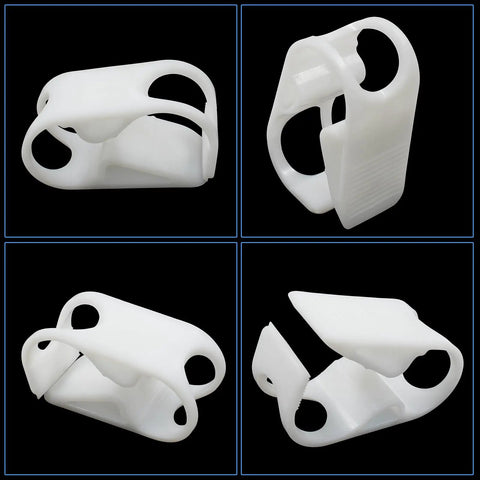 Adjustable 1/2 To 5/8 Inch Plastic Tubing Clamps, 5 Pack Peg Tube Clips for Wine, Beer, Infusion Bottles, White POM, Lab Style