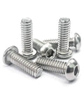 1/4-20 x 1 Button Head Socket Cap Screws In 304 Stainless Steel 18-8 With Bright Finish Allen Hex Drive Fully Machine Thread Pack Of 25