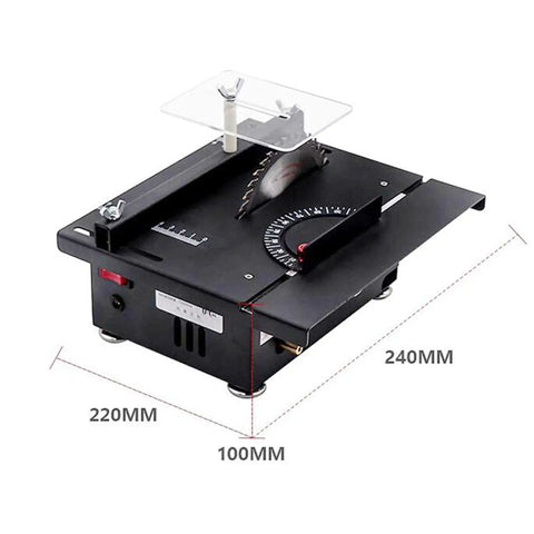 Rock Solid 24V Micro Table Saw With A Beefy 100W Motor And 7200 Rpm For Quick Cuts Up To 40mm Deep equipped with a laser scale.