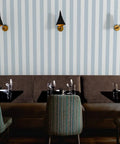 Top Shelf Classic Traditional Leather Grain Vinyl Wallpaper Hella Durable Type Ii Commercial Grade Wallcovering in a restaurant setting.