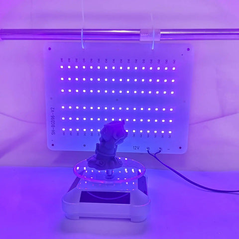 All In One Resin 3D Printer Enclosure with Vent Kit and UV Curing Light, showcasing UV light setup for various 3D printers