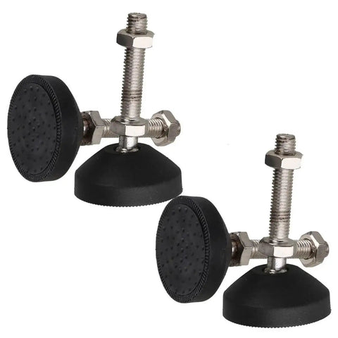 Threaded Leveling Feet With Nylon Base M10x50mm Universal Joint Adjustable Furniture Glide Pads Rust Resistant Heavy Duty Set of 2