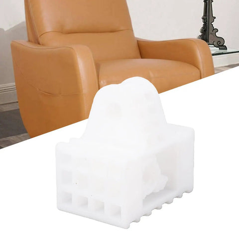 Rock Solid Electric Linear Actuator Slide Block Featuring A Precision Tight Fit And Silent Operation Designed For Push Rod Systems built from premium ABS composite parts next to a leather chair.