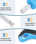 Close-up of Two Piece T Handle Ball End Hex Key Wrench Set 4mm Metric S2 Steel with short and long shafts and hanging hole.