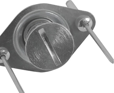 Close-up of Heavy Duty Spring Loaded Quarter Turn Fasteners With Mounting Plates For Atv And Utv Sheet Metal Door Panel.