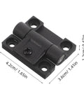 Adjustable 90 Degree Torque Friction Plastic Folding Door Hinge For Cabinets And Electrical Cabinets That Keeps Doors From Wobbling With Stable Support 1 Pair Black, showing size dimensions, 4.2cm x 3.6cm x 1.2cm.
