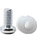 Rugged Bed Slat Holders With Heavy Duty Screws For IKEA Malm And Hemnes Frames, includes metal screw and nylon bushing for installation.