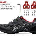 Glow In The Dark Unisex Cycling Shoes With Preinstalled Look Delta Cleats For Peloton And Road Bikes Easy Clip In Night Riding Ready Black Size 43