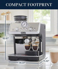 Killer Home Barista Setup Featuring Precision Conical Burr Grinder And Auto Milk Frother For Slick Bean To Cup Espresso.