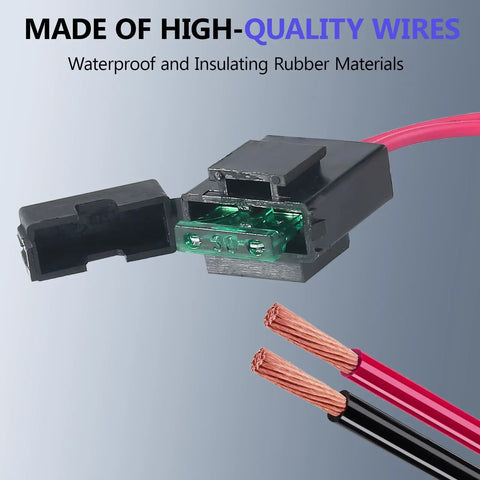 High-quality 18 AWG wiring with plug for 4 Pin 2 Wire Battery Wiring Harness for Dirt Quad Dune Buggy MX350 MX400 Electric Dirt Bike.